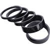 INOOMP Distanziatori Resistenti al Calore e'usura Nero Set di 5 in Fibra di Carbonio Accessori Ciclismo per Cuffia Bici per Sterzo e Forcella Bicicletta