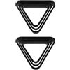 JEWEDECO Triangolo per Palline da Biliardo per 6 Pezzi in Plastica Nera Compatibile Diverse Dimensioni Facile da Posizionare per Tavolo da Biliardo in Famiglia o Bar
