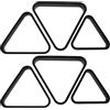 FOYTOKI Set 6 Pezzi Triangoli per Palline da Biliardo, Accessori per Tavolo da Biliardo in Plastica Nero, Compatibilità Multi-Taglia, per Bar e Intrattenimento Familiare