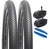 YUNSCM Pneumatici per bici da 26 pollici, 26 x 2,35/60-559 60TPI e 26 pollici, con valvola Schrader compatibile con pneumatici e tubi per biciclette da 26 x 2,3 26 x 2,35 26 x 2,4 (Y-1161)