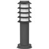 ledscom.de Paletto luminoso PORU per esterni, IP44, griglia, 39cm, antracite, incl. lampada E27 471lm, bianco extra-caldo