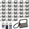 HIKPACKER 60 Clip Portachiavi Metallo Nero 25mm Con Chiusura A Morsetto Per DIY