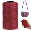 LEREATI Cordino per Borse Uncinetto Piatto Filo Macrame 1mm x 230m Macrame Corda Colorata Cordoncino per Borse a Uncinetto, Arazzo da Parete, Acchiappasogni, Fai da Te (Fucsia)