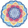LIXIFF Mandala Round Tapestry Picnic Coperta da tiro Coperta da Spiaggia Asciugamano da Spiaggia Scialle per Bikini Nappa Stuoia della Boemia Yoga Mat Tessili per la casa, A7,150 cm, Cina