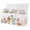 omedecal Cesta Porta Giochi Bambini Contenitori, Pieghevole, 124 L, Grande Oxford Contenitore Cesto Scatola Porta Giochi Baule Portagiochi Bambini Bambino, 96x32x40cm - Animali