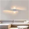 LIUYU Lampada Da Parete LED Moderna in Alluminio | Applique da Parete Interni, Bianco | Luce Calda 3000K (35W 2900Lm, L100cm) | Installazione Semplice - Per Camera, Soggiorno, Corridoio