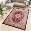 TAPISO Dubai Tappeto Tradizionale Pelo Corto Soggiorno Design Classico Motivo Floreale Ornamenti tonalità Rosso Crema Salotto Sala Camera Ufficio Oeko-Tex 160 x 220 cm