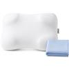 iBRILO Cuscino Cervicale per Dormire in Memory Foam HD Adattivo - Cuscino Ergonomico Effetto Nuvola, Comfort ad Alta Traspirabilità, Doppia Altezza, 2 Federe Antirughe, OEKO-TEX, 60x40cm