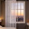 LIJIAO Tende Bianche 75 x 210 cm con Occhielli, Morbidi, Moderne, Effetto Lino, Semitrasparenti, Traspiranti e Decorative, Curtains con Occhielli Bianche per Camera da Letto, Bianco