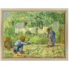 ConKrea - Quadro su Tela Canvas INTELAIATO - con Cornice - First Steps - Primi Passi per Van Gogh 30x40cm - Stile Moderno Legno Naturale - (cod.2643)