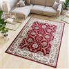 TAPISO Dubai Tappeto Tradizionale Pelo Corto Soggiorno Design Classico Motivo Floreale Ornamenti tonalità Rosso Salotto Sala Camera Ufficio Oeko-Tex 200 x 300 cm