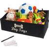 Geyecete Grandi Cestino Giochi Cane,Pieghevole Scatola giocattolo per cani, Tessuto Trapezio per cani,Organizzatore di giocattoli per Cani-Nero