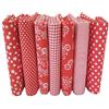 Egurs 7 pz/Lotto Rosso 100% Cotone Tessuto per Cucire Fat Quarter Quilting Patchwork Tessuto Tilda Bambola di Stoffa per Bambini Biancheria da Letto Tessile 50 * 50