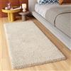 TAPISO Essence Tappeto Passatoia Peloso Tappeto Salotto Moderno Crema Beige Soggiorno Ingresso Corridoio Sala Shaggy Pelo Lungo 100 x 250 cm