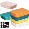 CNKHDZ Set da 6 contenitori con coperchio, contenitori impilabili con coperchio, contenitori in plastica per scaffali, cucina e bagno (Miscela di colori, 36.5 * 26 * 7.7cm)