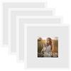 Anhow Set di 4 Cornice 20x20 cm (8 x 8 Pollici), Cornice Foto 20x20cm con Passepartout per Foto 10x10 cm Cornici Portafoto per la Decorazione - Bianco / 20x20 cm (8 x 8 Pollici)
