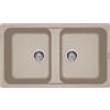 Elleci LG245051 Life 500 - Lavello da cucina, 2 vasche, granitek, 860 x 500 mm, avena