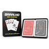 Generico Carte da Gioco Formato Poker, 2 Mazzi Plastificati in Latta Compatta, Burraco Texas Hold'em