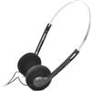 Generic Auricolari stereo Hi-Fi leggeri, cuffie portatili retrò con filo da 3,5 mm, archetto regolabile, cuffie Walkman per la maggior parte dei telefoni cellulari, colore nero