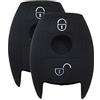 Happyit Custodia in silicone per chiave auto per Mercedes Benz Classe A180 A200 A260 2 pulsanti guscio chiave a distanza (nero)