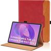 Oduio Custodia per Lenovo Idea Tab 11 Pollici 2025 TB-336ZU TB-336FU Cover in PU Case Coperchio Flip Tablet con Tasca, Multi-Angli Pieghevole Covers Protettiva con Funzione Supporto, Portapenne -Rosso