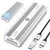 iDiskk Alloggiamento SSD M.2 NVMe professionale da 40 Gbps per M1 M2 Pro/Max, custodia esterna SSD in lega di alluminio compatibile con Thunderbolt 3/4 USB 3.2/3.1/3.0/Type C, supporta fino a 8 TB