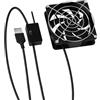 Kfwfuaee Ventola di raffreddamento USB da 8 cm, termostato regolabile con controllo della temperatura a 3 velocità, per elettronica domestica e sistemi di gioco