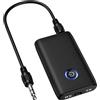 Ankilo Trasmettitore Ricevitore Bluetooth, Wireless Adattatore Portatile Bluetooth 5.3, Ricevitore Trasmettitore 2 in 1 per TV PC Cuffie Stereo