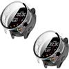 TINGYR Cover Compatibile con Garmin Forerunner 170/70, [2 Pezzi] PC + Vetro Temperato per Proteggere lo Schermo, Anticaduta.