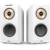 Teufel Stereo M 2, Coppia di Altoparlanti Attivi da Scaffale Wireless con Bluetooth, WiFi, Multiroom Streaming, Sistema a 3 vie, Chromecast™, Bianco