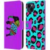 Head Case Designs Elefante Colorato Silhouette di Animali con Pattern Custodia Portafoglio in Pelle Compatibile con Apple iPhone 15 Plus
