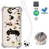 Lovewlb Custodia per Huawei Y3 II Y3ii Lua-U22 Lua-L23 Lua-L03 Lua-L21 Lua-L01 Custodia Bordo del Silicone + PC Card Stand Case Cover La Notte splende Dog ITHYJ