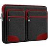 HSEOK Custodia protettiva per laptop Custodia da 15 15,6 16 pollici con 5 tasche separate per rendere il laptop e gli accessori ben organizzati e facili da trasportare,B01RD01