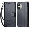 KENHONER Custodia per Xiaomi Redmi 13C 4G/5G Cover, Nero 3D