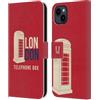 Head Case Designs Cabina Telefonica Il Meglio di Londra Custodia Portafoglio in Pelle Compatibile con Apple iPhone 15 Plus