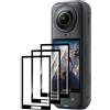 Anoowkoa 3 Pezzi Pellicola Protettiva per Insta360 X5/Insta360 X4 Vetro Temperato Pellicola Schermo Intero Trasparente Compatibile con Insta360 X5/Insta360 X4