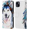 Head Case Designs Licenza Ufficiale Pixie Cold Husky Animali Custodia Portafoglio in Pelle Compatibile con Apple iPhone 15 Plus