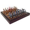 Italfama Set Di Scacchi In Metallo Italfama Mary Stuart, Backgammon 3 In 1 In Finta Pelle
