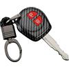 Happyit Scocca in Fbra di Carbonio ABS + Silicone Copri Chiave Auto per Opel Vauxhall Agila per Fiat Sedici per Suzuki Jimny 2 Pulsanti (Rosso)