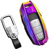 Happyit Custodia per chiavi dell'auto, in lega di zinco + TPU + pelle, per Audi A1 A3 A4 A5 A6 A7 A8 Q2L Q3 Q5 Q7 S3 S4 TTS 2021 A4L Q5L 3 pulsanti (multicolore B)