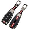 Happyit Custodia Guscio Portachiavi Cover per Compatibile con Ford C-Max Mondeo Kuga Fiesta Titanium Ford Focus 3 4 ST MK3 MK4 3 Pulsanti (Fibbia opaca+quadrata)