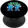 Six Seven Italian Brainrot 6 7 Gen Alpha 67 Six Seven 6-7 - Funny Italian Brainrot Kids Gaming Meme PopSockets PopGrip Adesivo