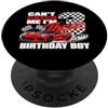 3 Year Old Birthday Racing Race Car Boys Race Car Racing 3rd Birthday Can't Catch Me I'm 3 Bday Boy PopSockets PopGrip Adesivo