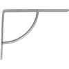 Amig - Staffe per Mensole in Metallo | Supporto Robusto fino a 90 kg | Design Moderno e Funzionale | Ideale per Cucina, Bagno, Camera, Ufficio | Installazione Facile, Grigio Metallico, 250 x 200 mm