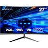 Nilox MONITOR 27 CURVO 240HZ VA HDMI Y DP Monitor PC 68,6 cm (27") 1920 x 1080
