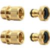 Hydrogarden Tubo di irrigazione raccordo rapido estensibile tubo da giardino maschio a femmina adattatore connettore per rubinetto e getto (2SETS)