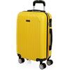 ITACA - Bagaglio A Mano Rigido Leggero Bagaglio A Mano 55X40X20 con 4 Ruote Silenziose Trolley Cabina Viaggio Aereo Ergonomico Durevole. Compatibile Ryanair, Giallo