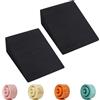 WOKICOR Blocco Yoga Cuneo per Squat, Pedana Inclinata Fitness EVA 23 x 15 x 6 cm con 4 Bande Elastiche, Yoga Blocks per Stretching, Pilates e Home Fitness