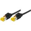EXC Cavo patch S/FTP, PiMF, Cat 6a, nero, 7,5 m Per 10 Gigabit/s, senza alogeni, con cavo Draka e connettori Hirose TM31 (denominazione precedente S/STP) (72207S)