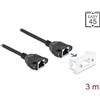 DELOCK cavo di prolunga di rete per modulo Easy 45 S/FTP da presa RJ45 a presa RJ45 Cat.6A 3 m sch